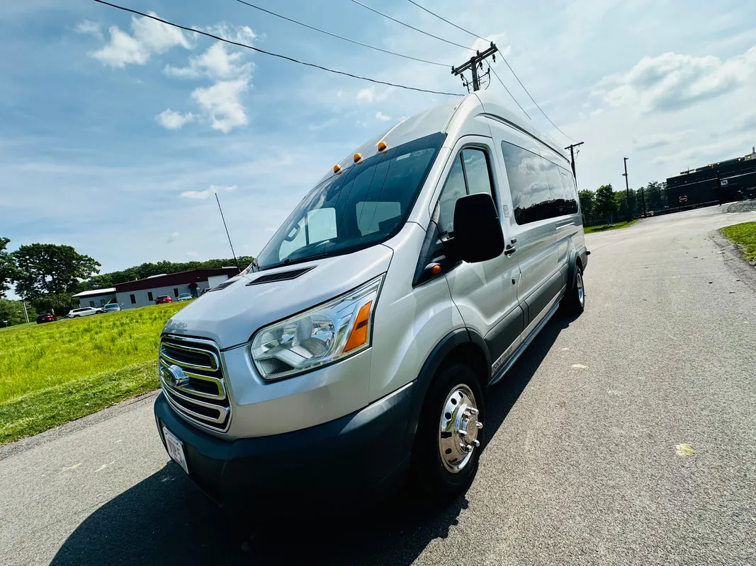 White Ford Transit VAN #2, photo 2 for mini coach rental in Peach Bottom, PA