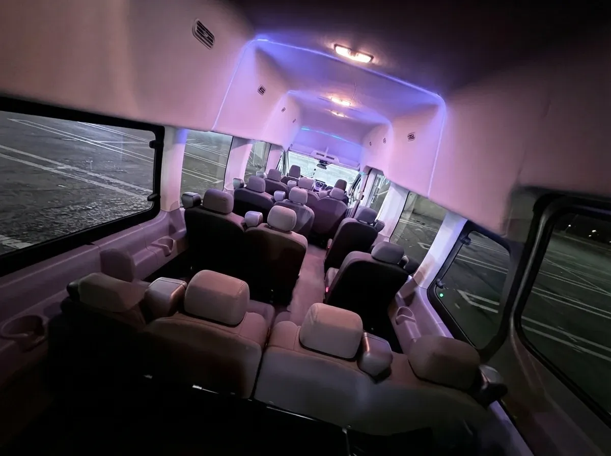 White Ford Transit Van for minibus rental White Ford Transit Van for minibus rental