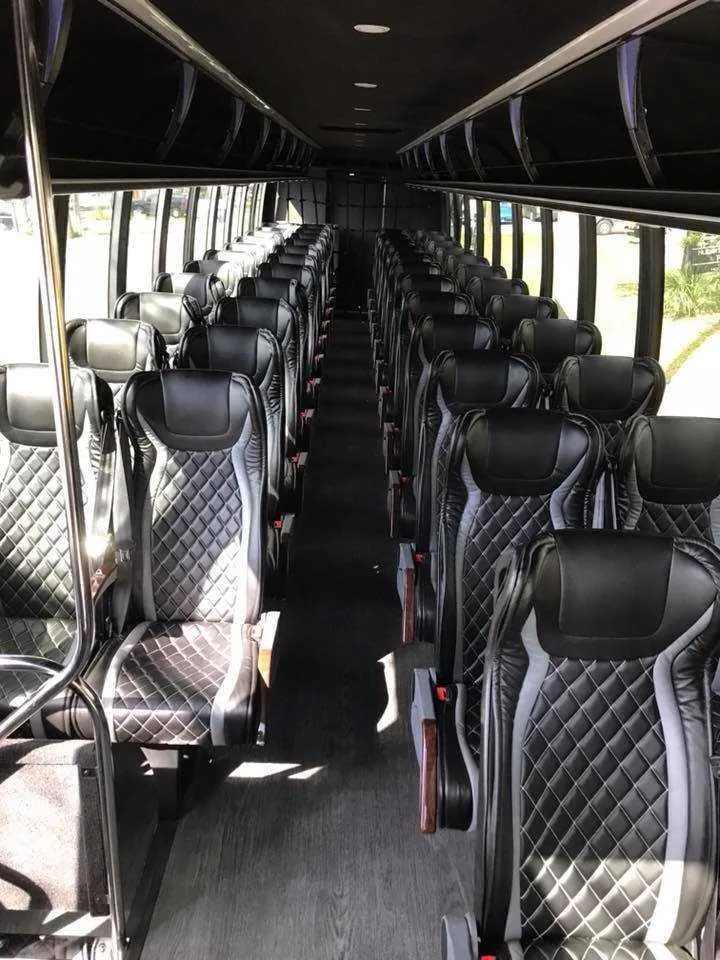 White Freightliner Luxury Coach, photo 2 for charter bus rental in Tylertown, MS