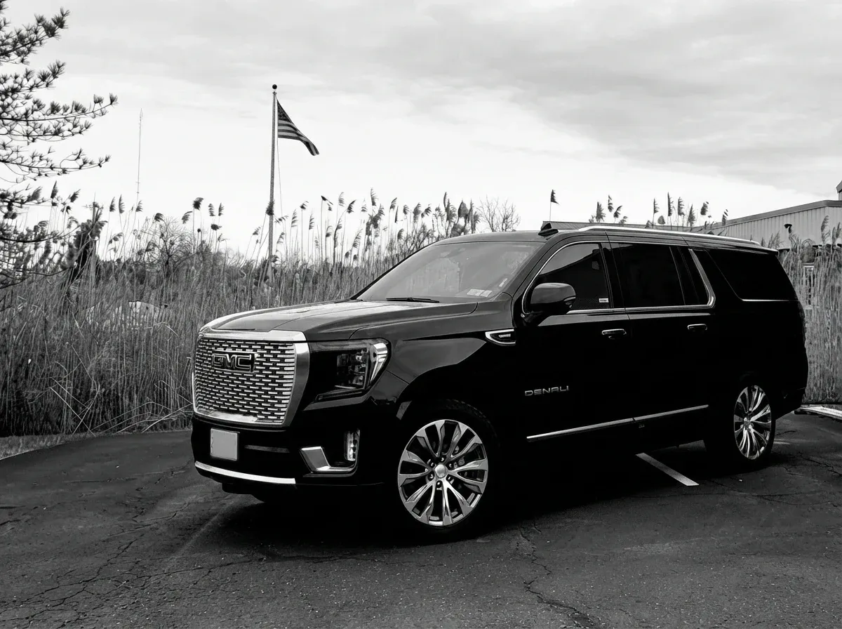 Black GMC Denali Yukon for airport transfers