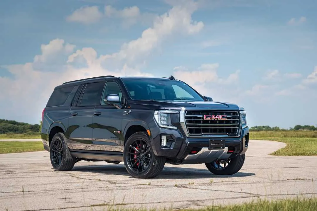 Black GMC Yukon XL exterior for airport transfers in Camp Pendleton, CA