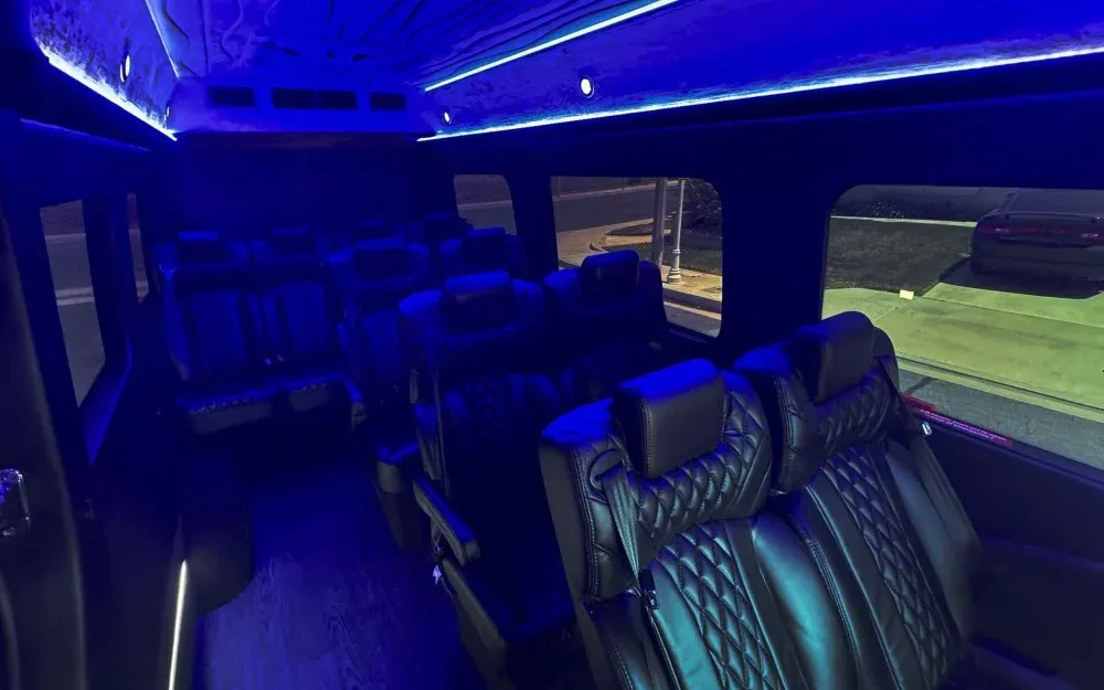 Gray Luxury Sprinter Shuttle Van, photo 3 for airport transfers