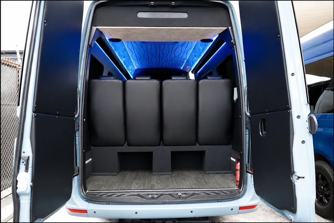 Gray Luxury Sprinter Shuttle Van, photo 4 for airport transfers