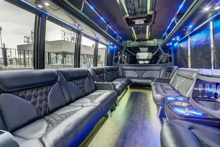 Grech Party Bus interior for party bus rental in Cedar Springs, MI