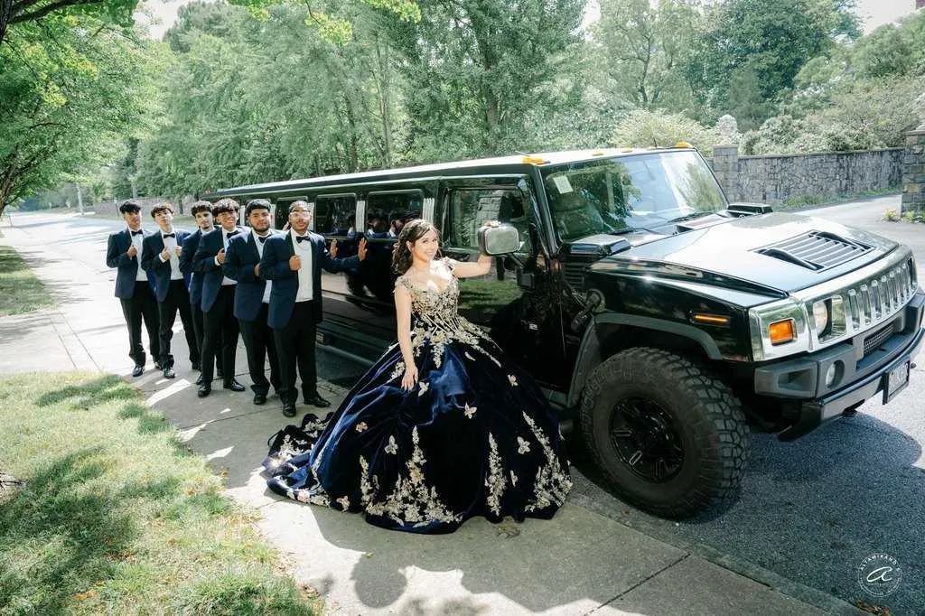 Black Hummer H2 Limousine exterior, photo 2 for hummer limo rental in Altmar, NY
