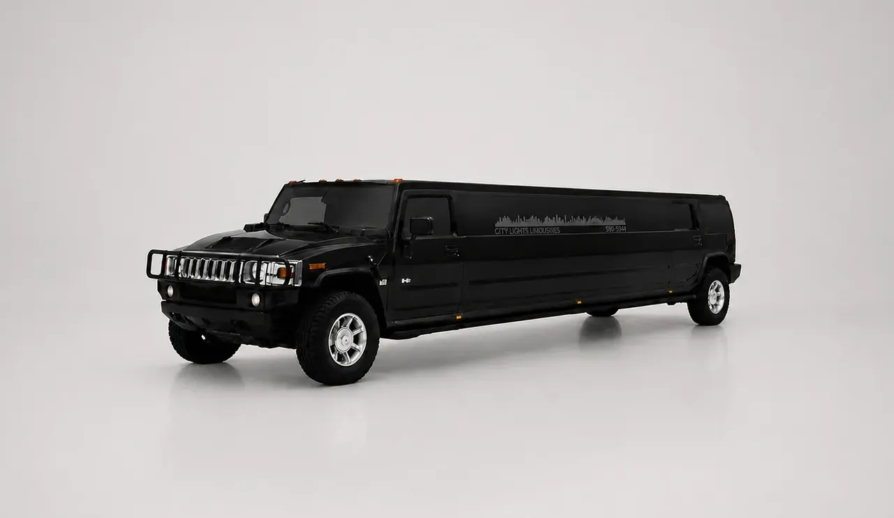Black Hummer H2 Limousine for hummer limo rental in Barnhart, TX