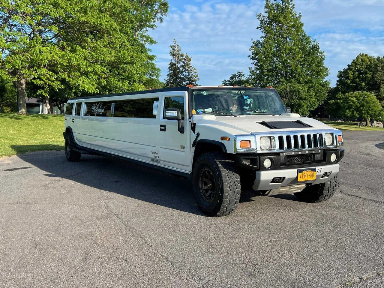 White Hummer H2 Limousine - Elizabeth Taylor for hummer limo rental in Altmar, NY