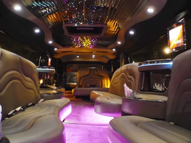 Hummer Limo interior for hummer limo rental in Barnhart, TX