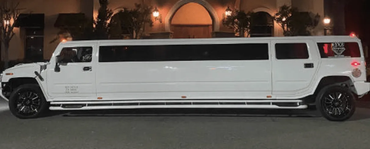White Hummer Limousine for hummer limo rental