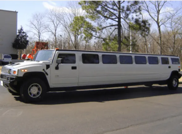 White Hummer Limousine for prom car rental in Worthington, IN