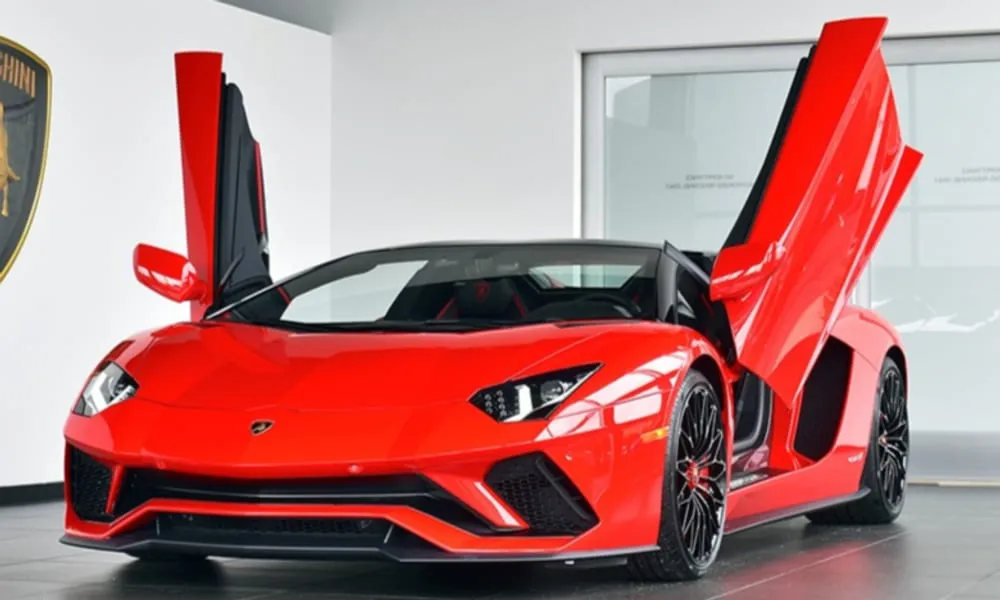 Red Lamborghini Aventador S for sports car rental Red Lamborghini Aventador S for sports car rental