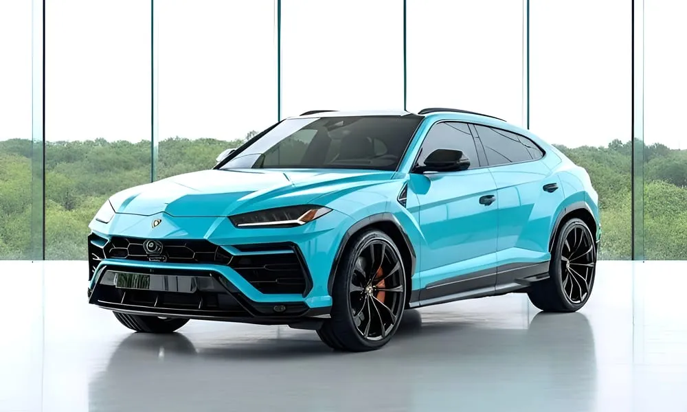 Blue Lamborghini Urus for airport transfers Blue Lamborghini Urus for airport transfers