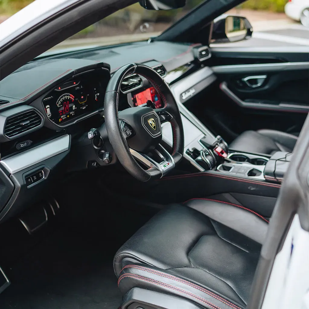 Lamborghini Urus Ibis White, photo 6 for wedding car rental in Rockville, MD Lamborghini Urus Ibis White, photo 6 for wedding car rental in Rockville, MD