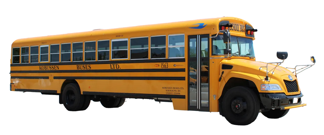 Large School Bus — 54 at two per seat for charter bus rental in Laurel, NE