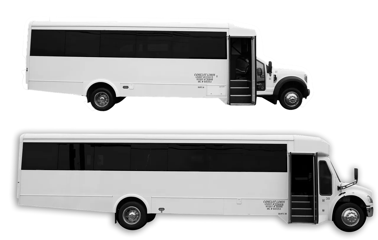 White Limousine Bus exterior, photo 3 for party bus rental White Limousine Bus exterior, photo 3 for party bus rental