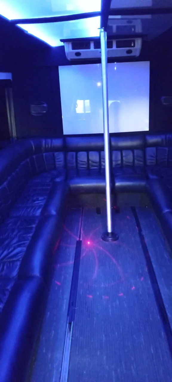 Limo Bus interior, photo 2 for party bus rental in Monroe City, IN