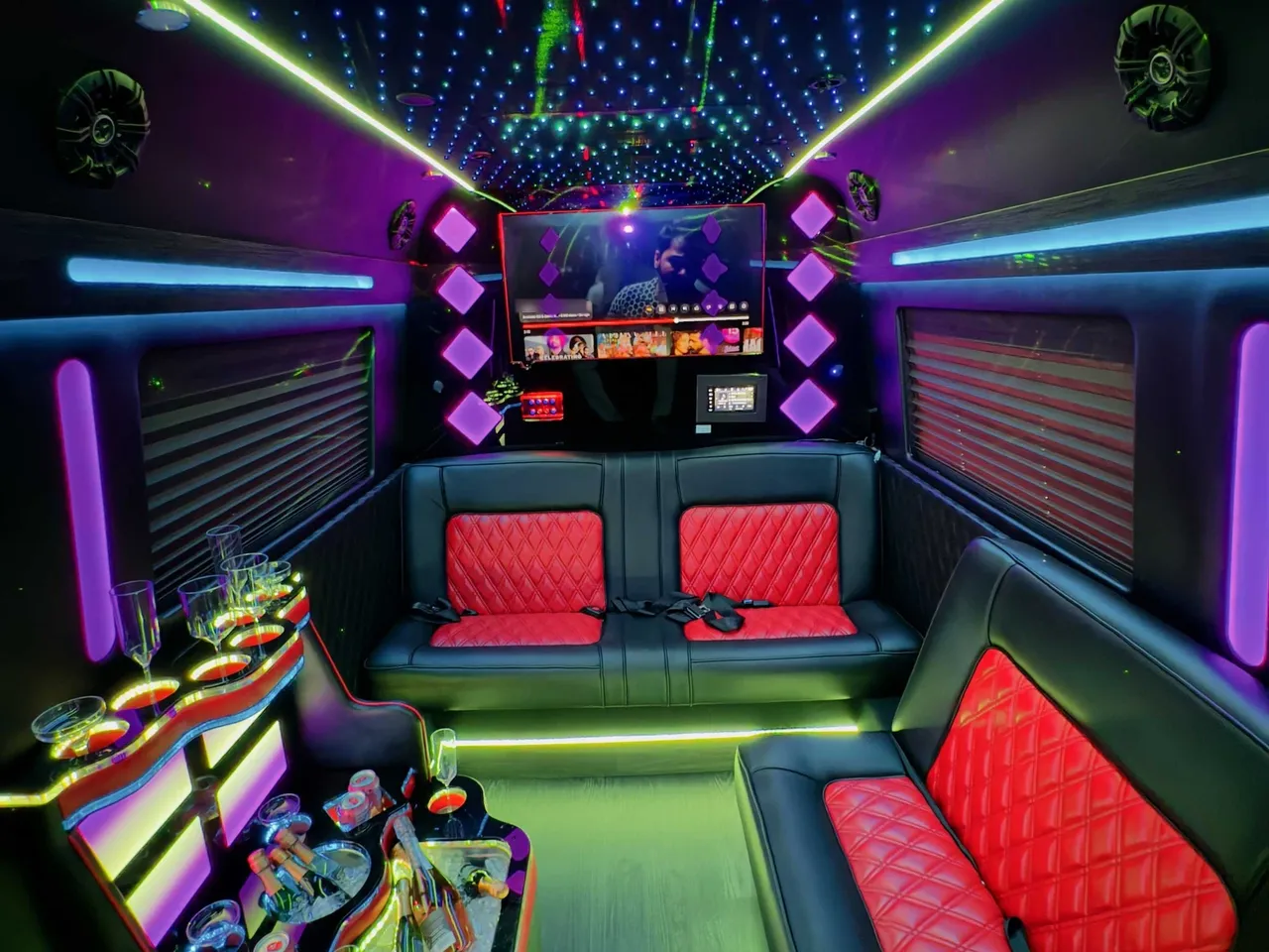 Black Limousine Sprinter for party bus rental Black Limousine Sprinter for party bus rental