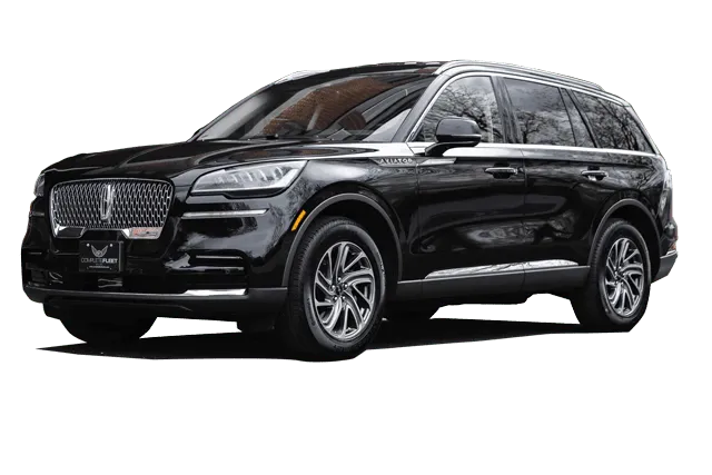 Black Lincoln Aviator for airport transfers Black Lincoln Aviator for airport transfers