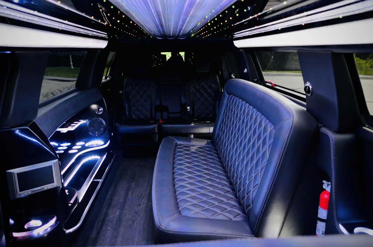 Lincoln MKT Limo interior, photo 5 for prom car rental in Leominster, MA