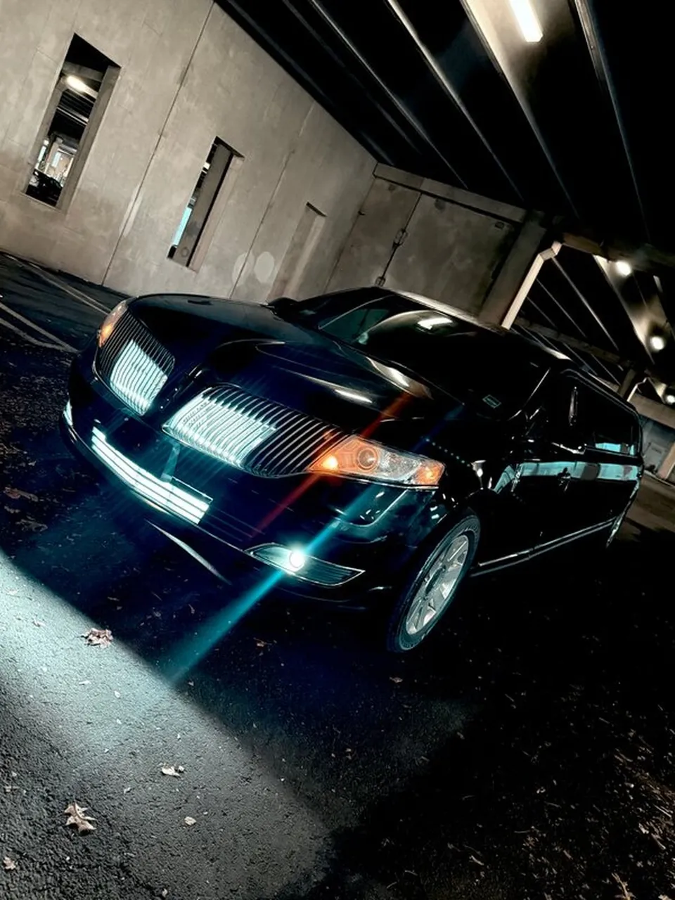 Black Lincoln MKT Limousine exterior for limo rental in Colorado