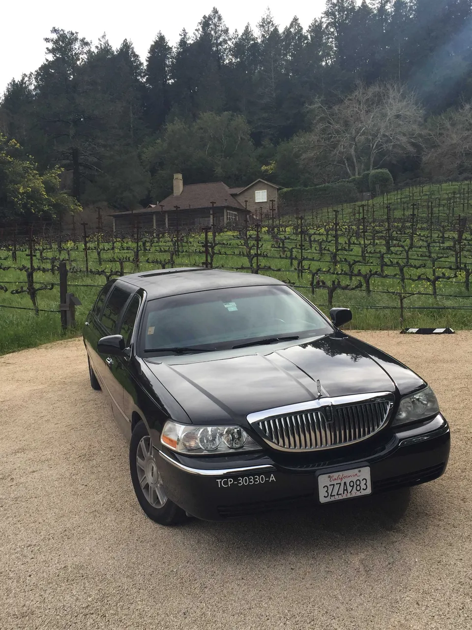 Black Lincoln stretch limousine for cadillac escalade limo in Rio Nido, CA