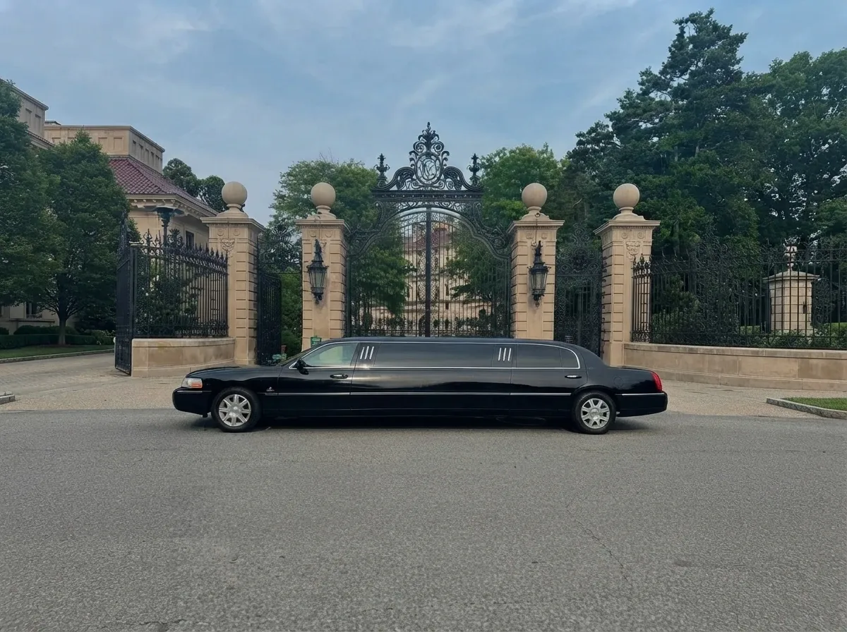 Black Lincoln Town Car Limousine for limo rental Black Lincoln Town Car Limousine for limo rental