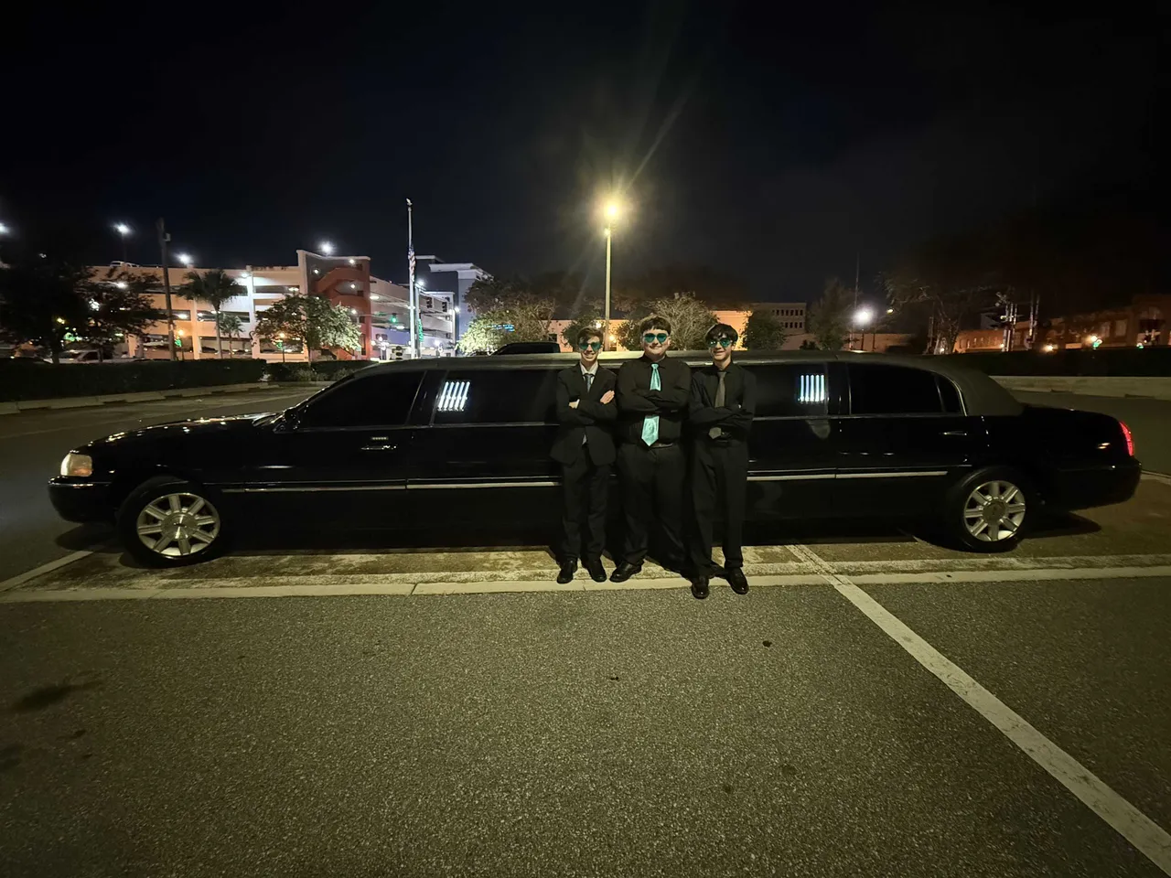 Black Lincoln Town car Stretch Limousine