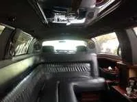 Lincoln Towncar Limousine interior for prom car rental in Carpinteria, CA