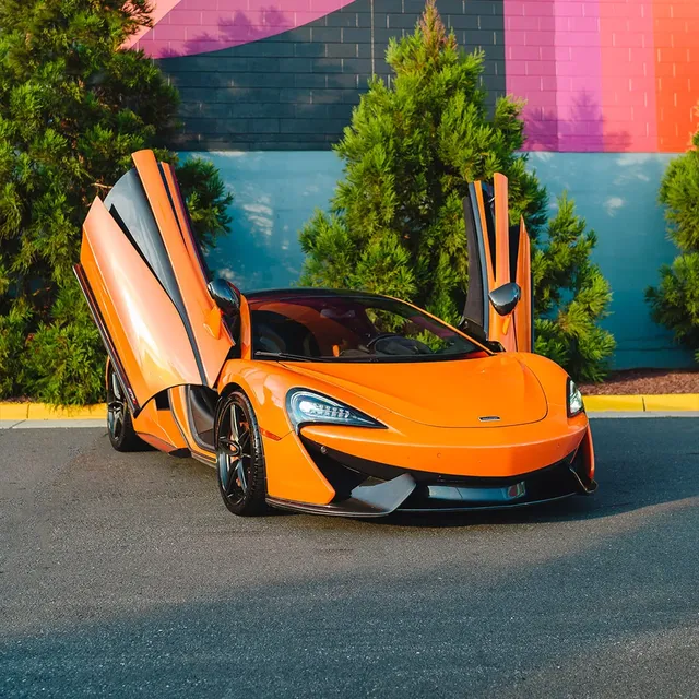 Orange McLaren 570S Ventura for sports car rental Orange McLaren 570S Ventura for sports car rental