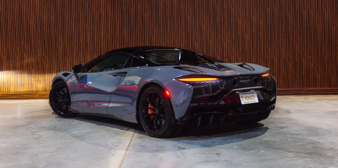 Gray McLaren Artura exterior, photo 4 for sports car rental Gray McLaren Artura exterior, photo 4 for sports car rental
