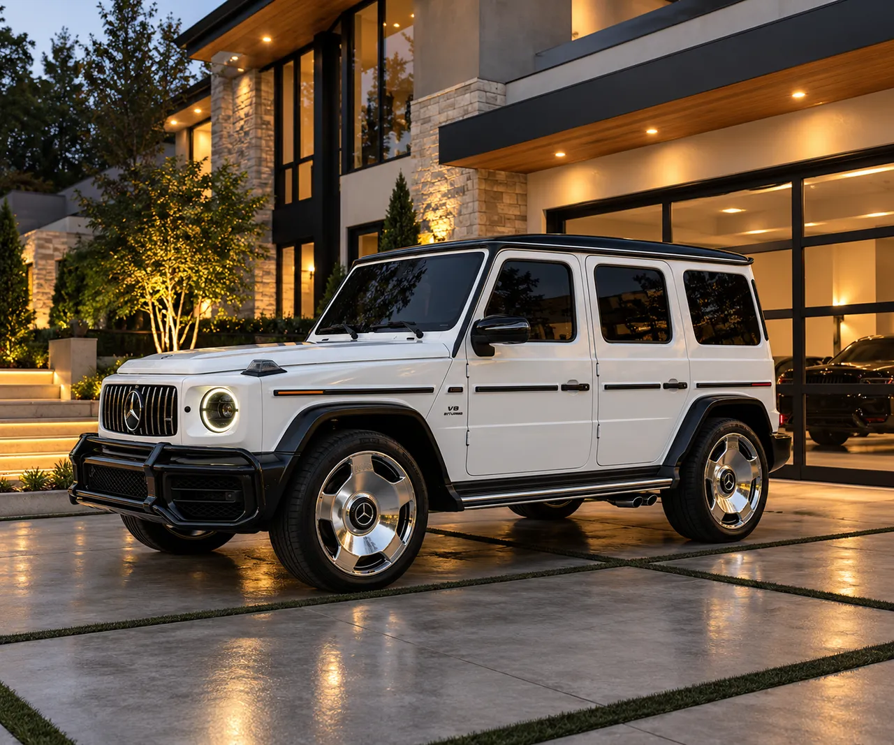 Mercedes AMG G63 — White for airport transfers Mercedes AMG G63 — White for airport transfers