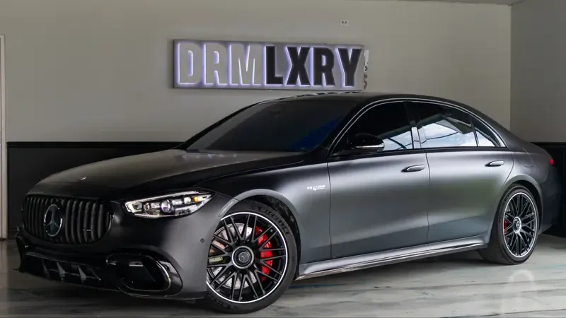 Black Mercedes-AMG S63 E Performance for black car service in Bloomsdale, MO
