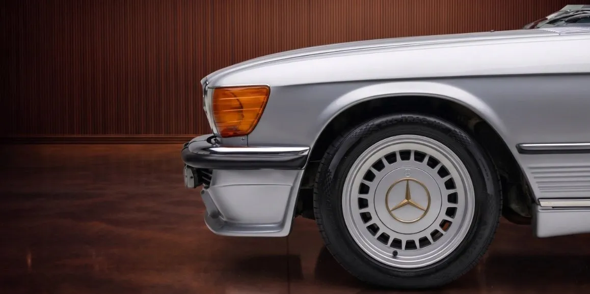 Silver Mercedes Benz 450 SL, photo 4 for wedding car rental in Perry County, PA