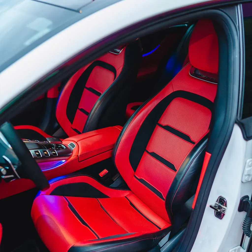 White Mercedes-Benz AMG GT63S with Starlight Headliner, photo 3 for sedan rental in Delaware