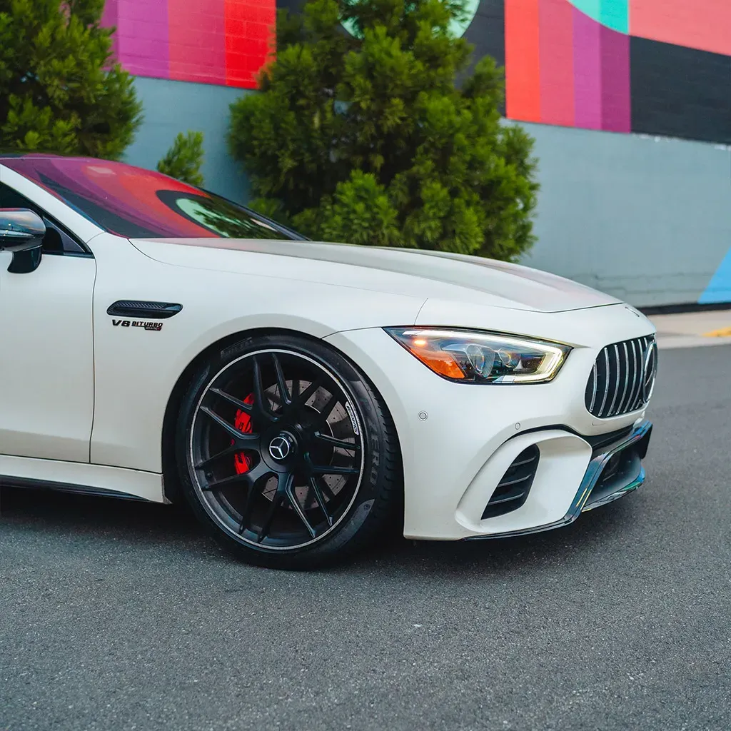 White Mercedes-Benz AMG GT63S with Starlight Headliner, photo 4 for sedan rental in Delaware