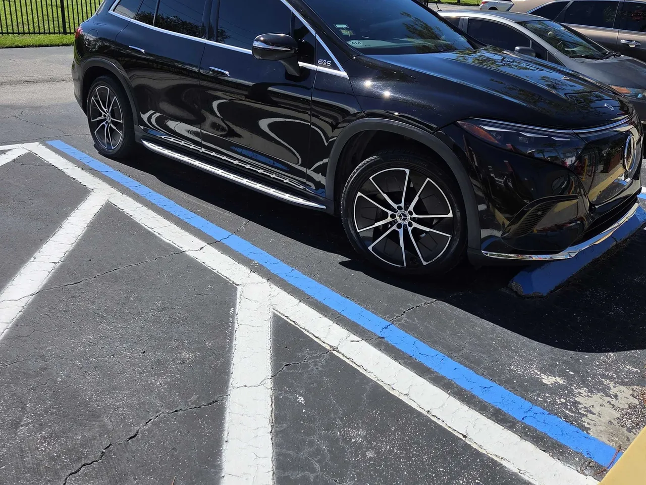 Black Mercedes-Benz EQS 450 SUV for airport transfers Black Mercedes-Benz EQS 450 SUV for airport transfers