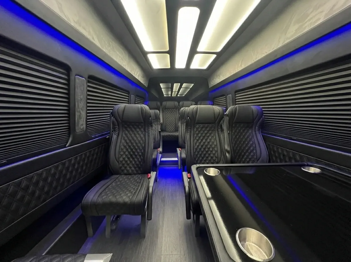 Black Mercedes-Benz Executive Sprinter for minibus rental Black Mercedes-Benz Executive Sprinter for minibus rental