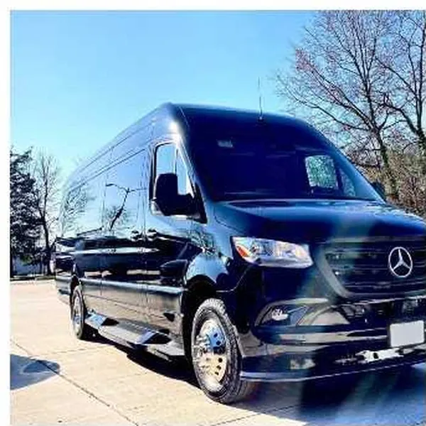 Black Mercedes-Benz Executive Sprinter for minibus rental Black Mercedes-Benz Executive Sprinter for minibus rental