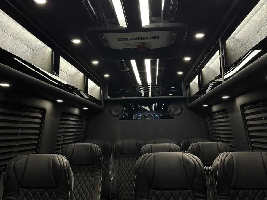 Black Mercedes-Benz Executive Sprinter for minibus rental Black Mercedes-Benz Executive Sprinter for minibus rental