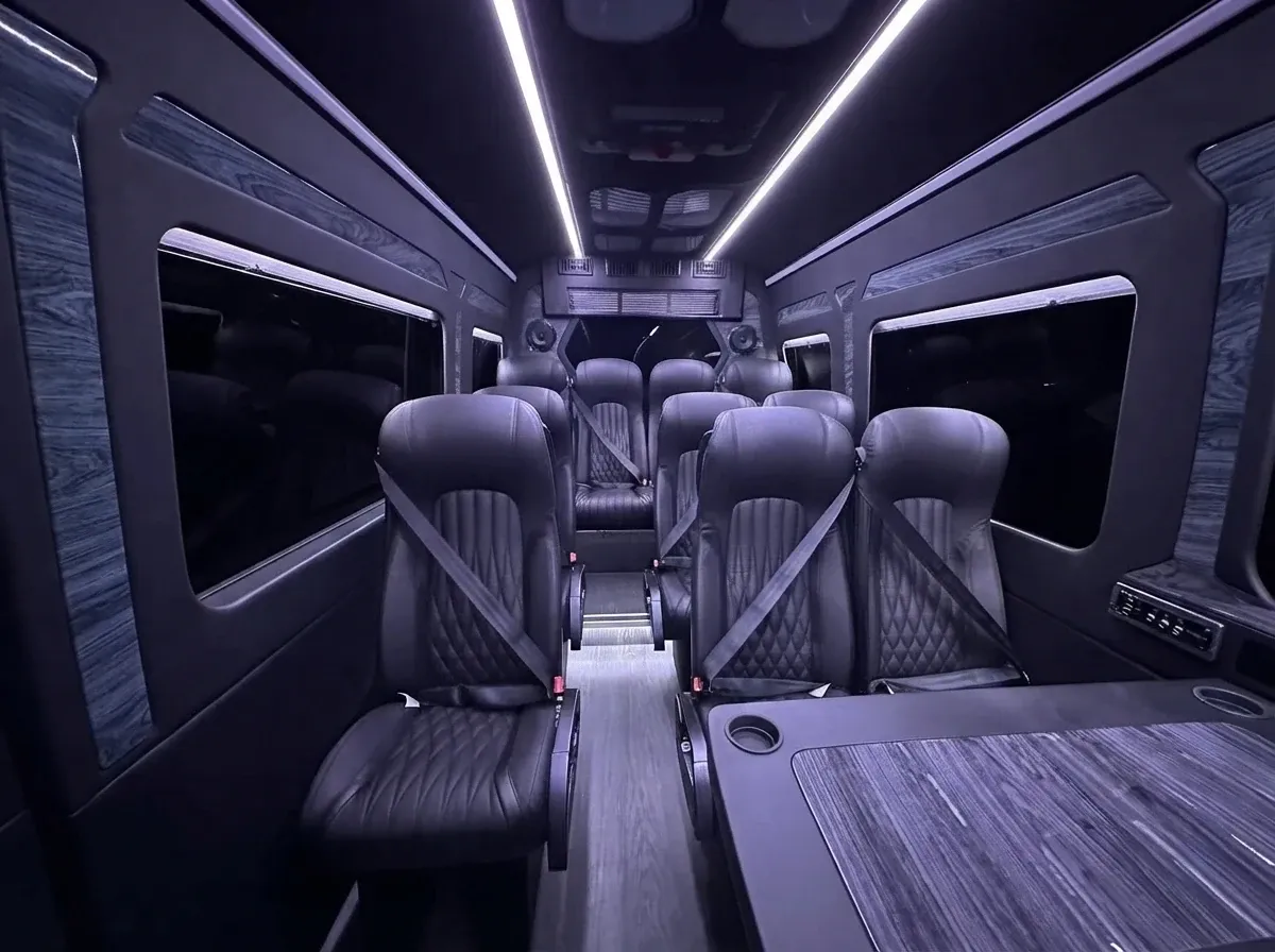 Black Mercedes-Benz Executive Sprinter for minibus rental