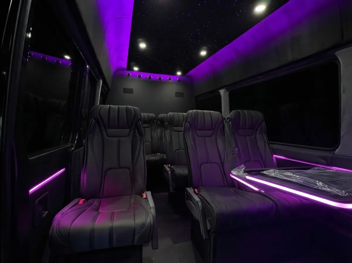 Black Mercedes-Benz Executive Sprinter for minibus rental Black Mercedes-Benz Executive Sprinter for minibus rental