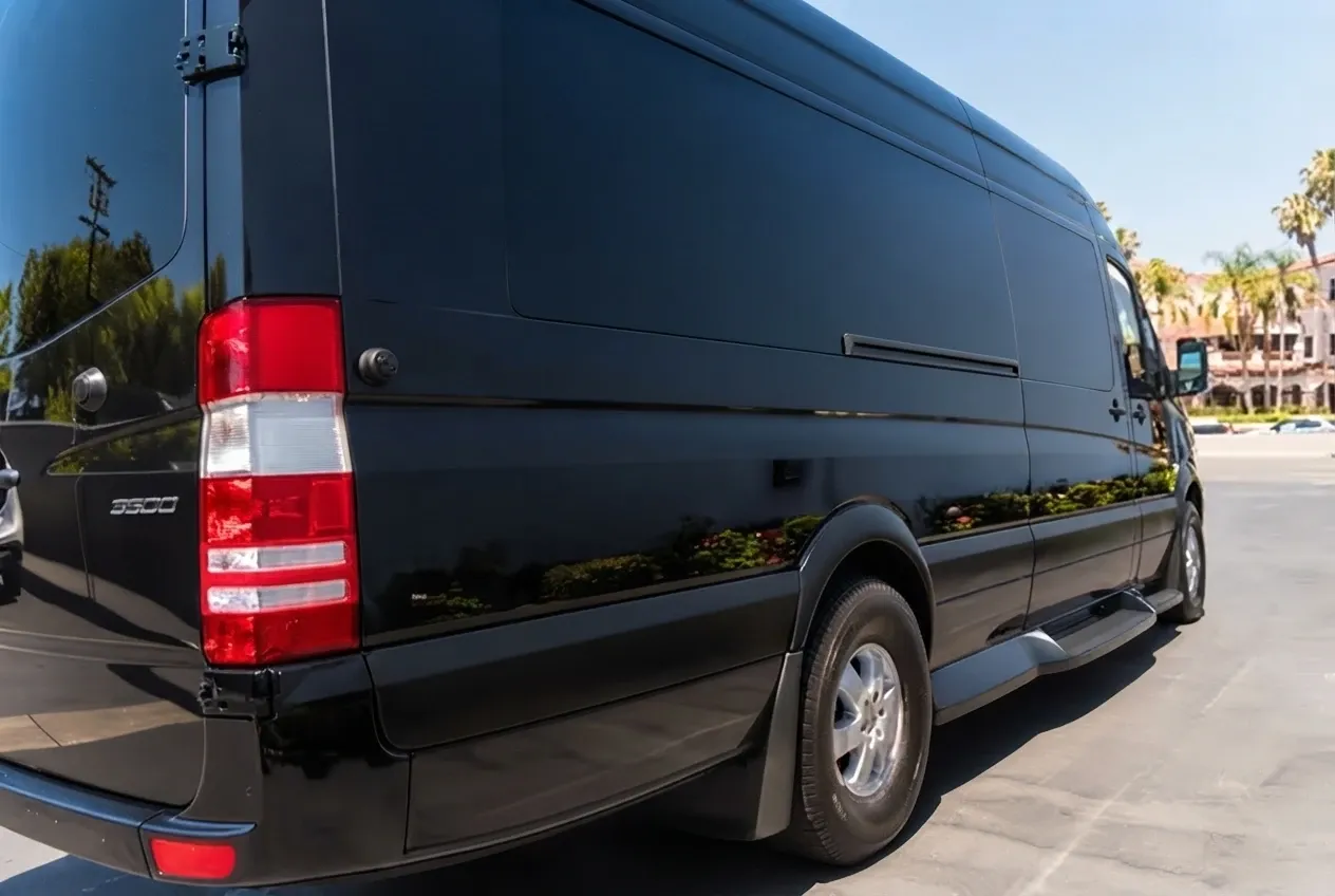 Black Mercedes-Benz Jet Executive Sprinter for minibus rental Black Mercedes-Benz Jet Executive Sprinter for minibus rental