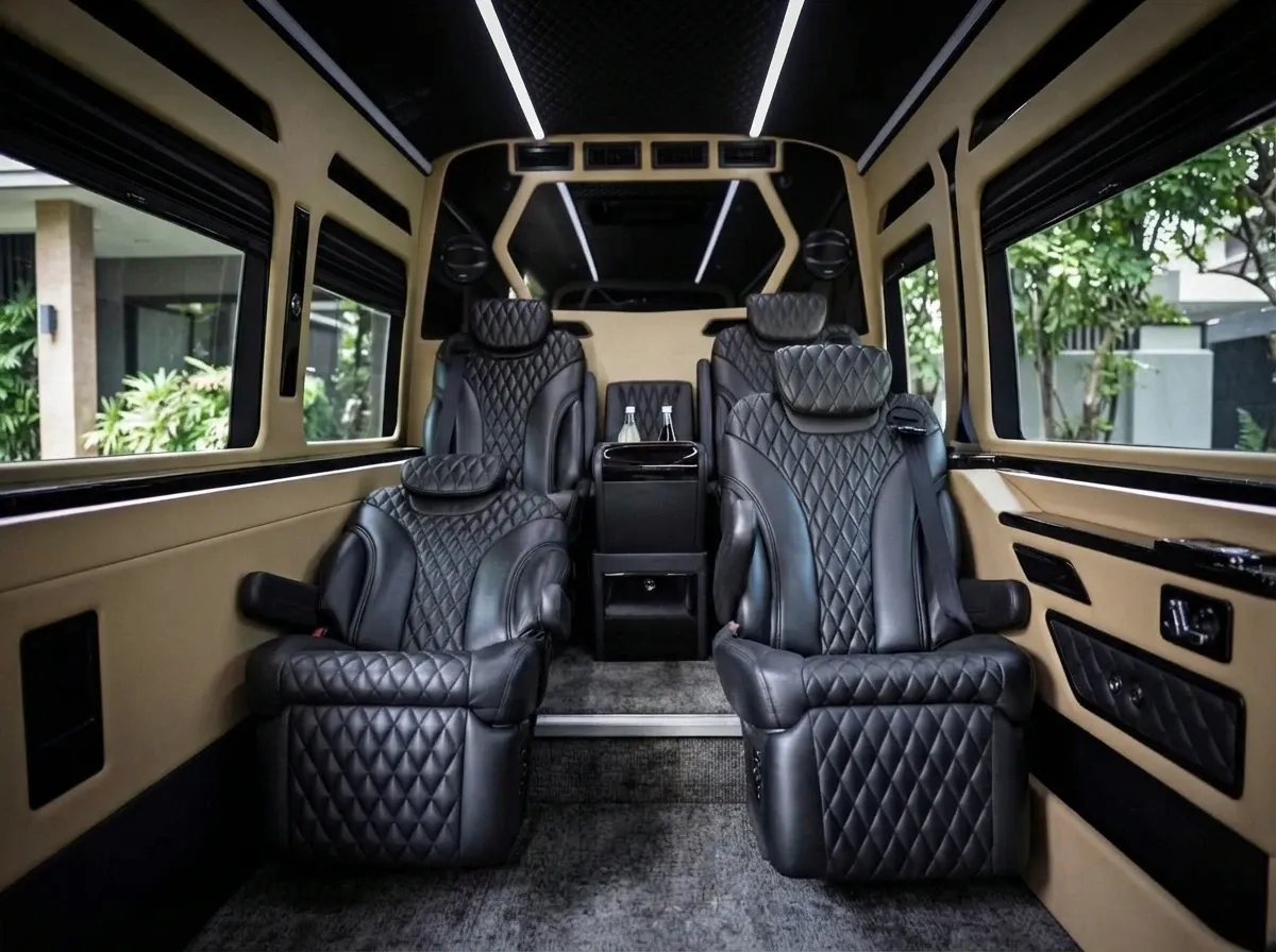 Black Mercedes-Benz Jet Sprinter, photo 4 for minibus rental Black Mercedes-Benz Jet Sprinter, photo 4 for minibus rental