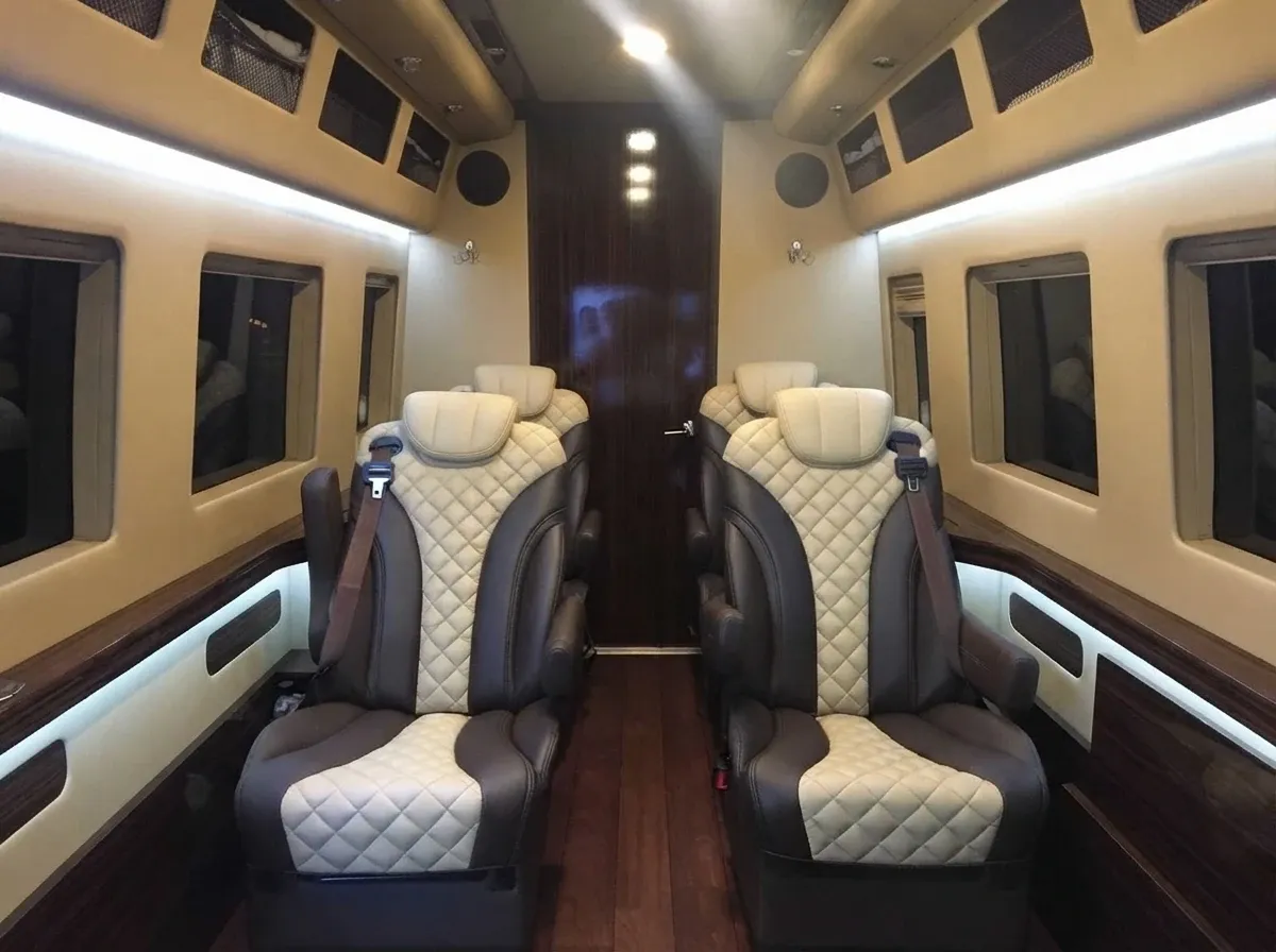 Black Mercedes-Benz Jet Sprinter for minibus rental Black Mercedes-Benz Jet Sprinter for minibus rental