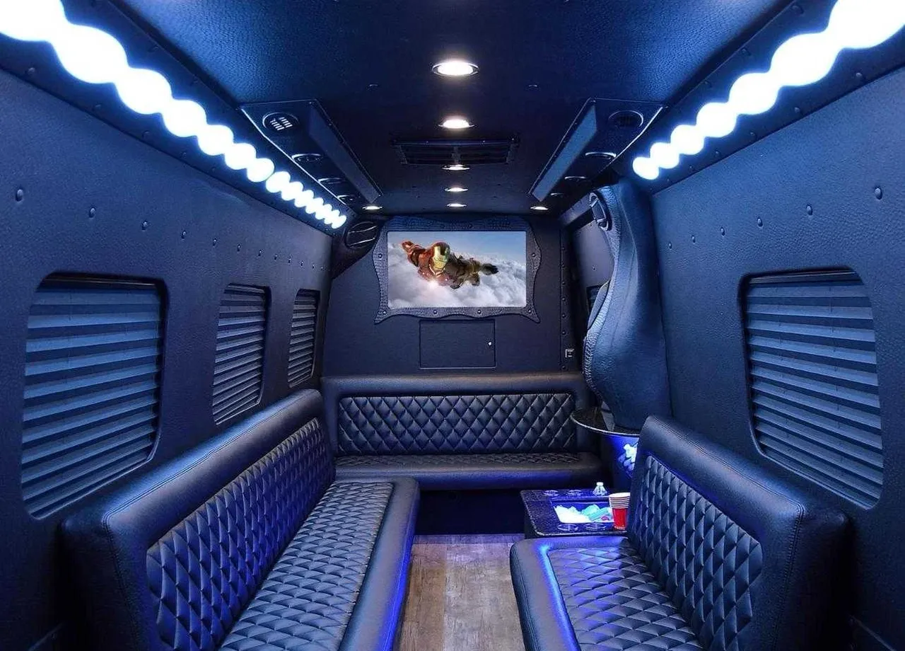 Black Mercedes-Benz Limousine Coach, photo 3 for party bus rental Black Mercedes-Benz Limousine Coach, photo 3 for party bus rental