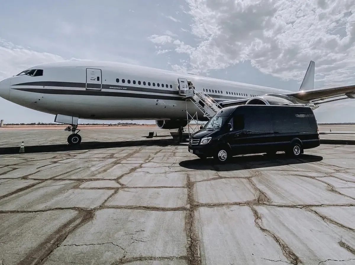 Black Mercedes-Benz Limousine Sprinter Party Van for party bus rental Black Mercedes-Benz Limousine Sprinter Party Van for party bus rental