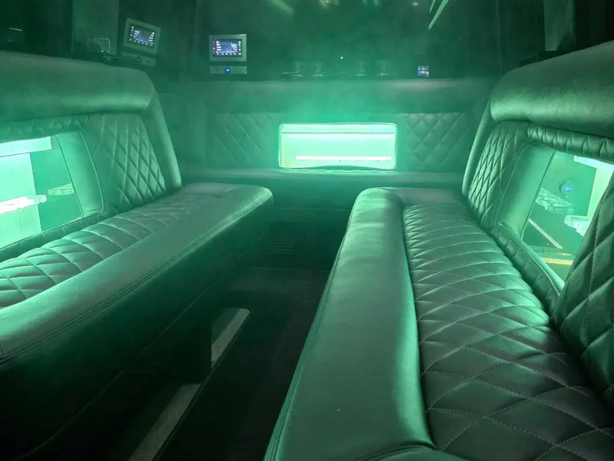 Black Mercedes-Benz Limousine Sprinter for party bus rental Black Mercedes-Benz Limousine Sprinter for party bus rental