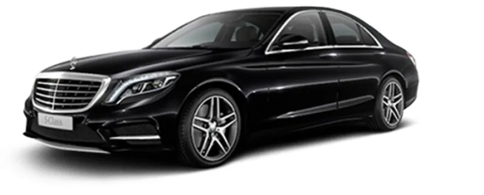 Black Mercedes-Benz S-Class for black car service in Pasadena, CA