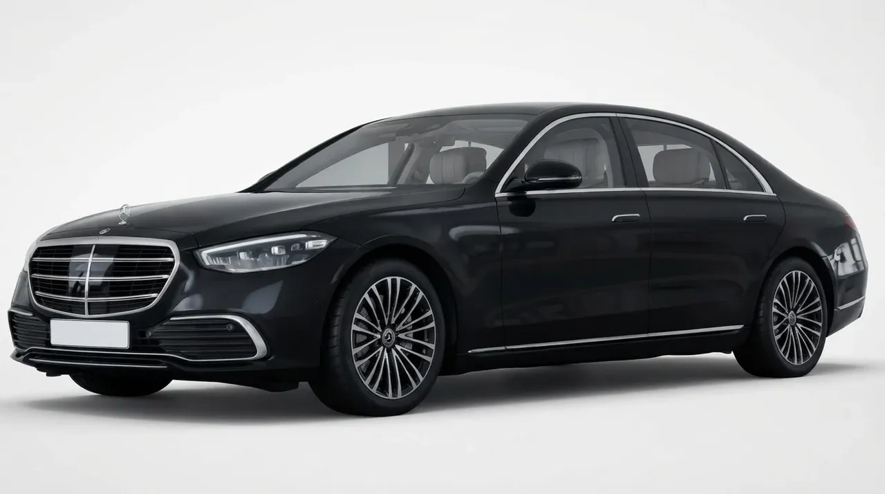 Black Mercedes-Benz S-Class for black car service in Grand Prairie, TX Black Mercedes-Benz S-Class for black car service in Grand Prairie, TX