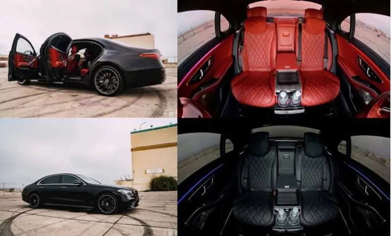 Black Mercedes Benz-S class for luxury car rental in San Carlos, AZ
